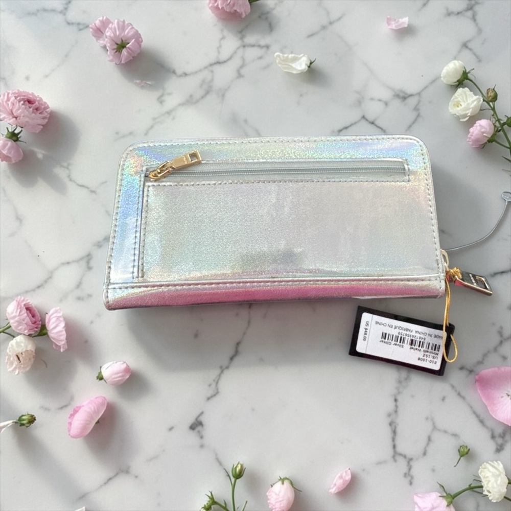 bebe Holographic Iridescent Wallet Bundle NWT - Picture 3 of 6